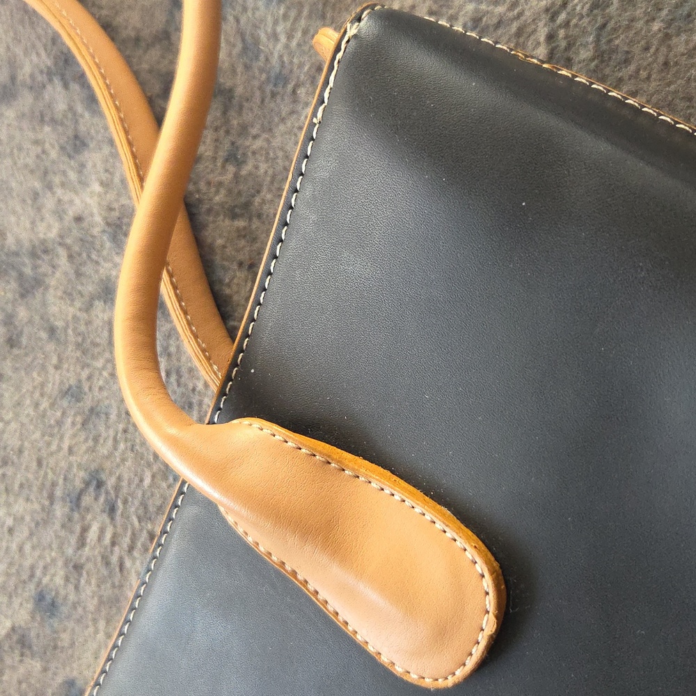 Tod's Black and Tan Leather Lady Di Vintage Tote - Picture 13 of 14